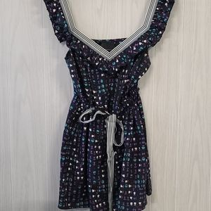 Anthropologie Anna Sui silk ruffle mini dress 10